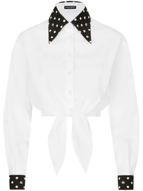 Dolce & Gabbana camisa corta con estampado de lunares