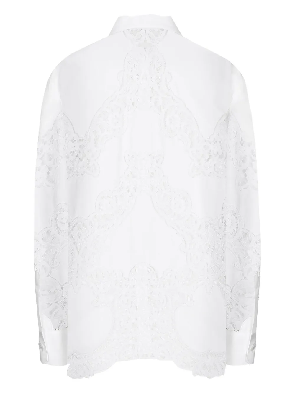 Dolce & Gabbana Popeline shirt met geborduurde bloemen - Wit
