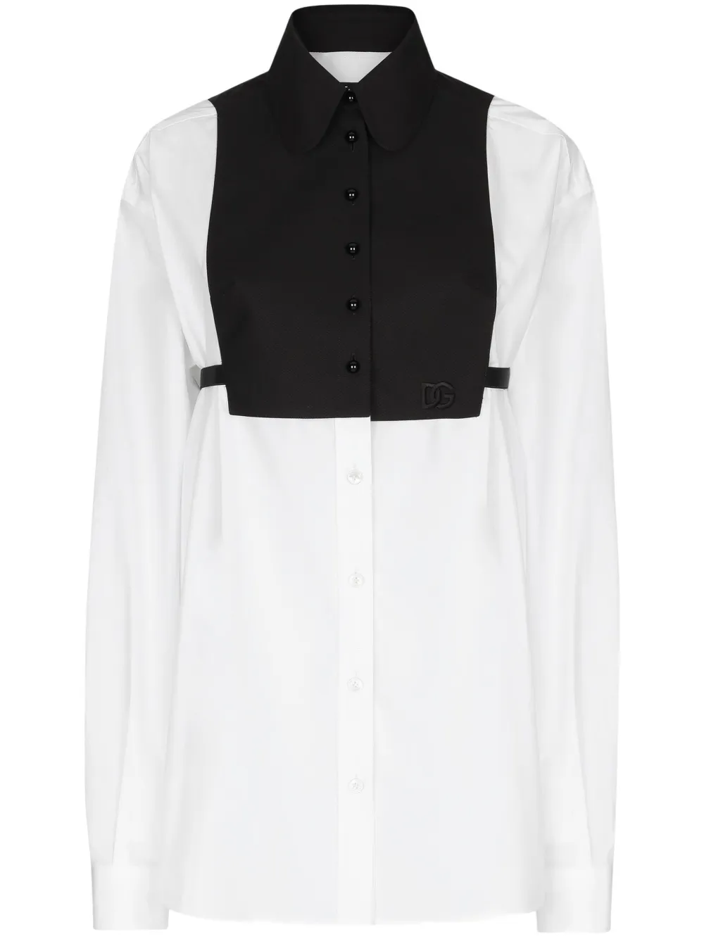 Dolce & Gabbana Oversized blouse met bies Wit