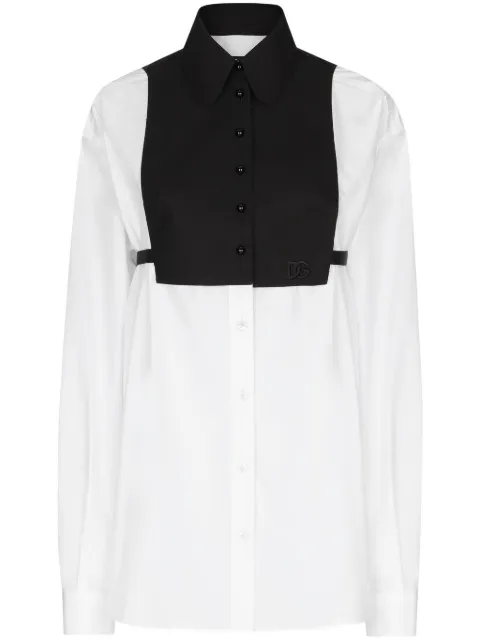 Dolce & Gabbana camisa oversize con detalle de babero