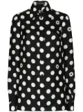 Dolce & Gabbana polka-dot silk twill shirt - Black