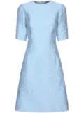 Dolce & Gabbana short-sleeve brocade midi dress - Blue