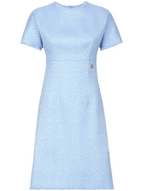 Dolce & Gabbana vestido midi acampanado de bouclé