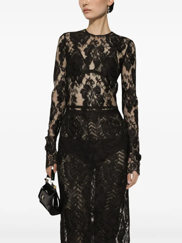Dolce & Gabbana★素敵！Black Lace Dress Lace Dress - Women's Dresses | Dolce&Gabbana