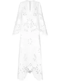 Dolce & Gabbana cut-out cotton kaftan dress - White
