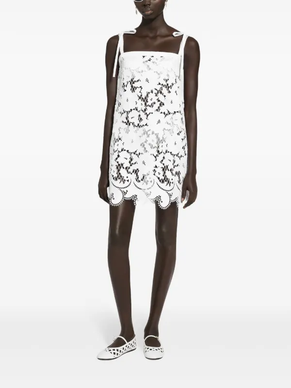 embroidered mesh mini dress Estrid Embroidered Mesh Flute Sleeve Mini Dress | Disturbia main image 0