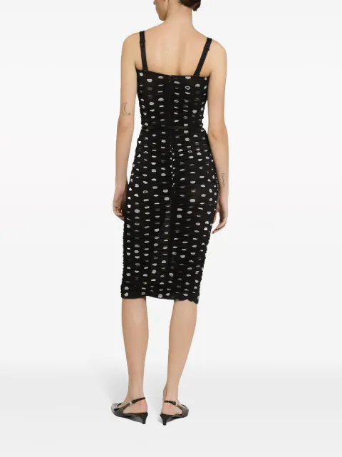 Dolce & Gabbana polka-dot tulle midi dress F6JHXTFSRP7 - 3