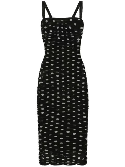 Dolce & Gabbana polka-dot tulle midi dress Women