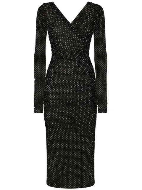 Dolce & Gabbana vestido midi con motivo de lunares
