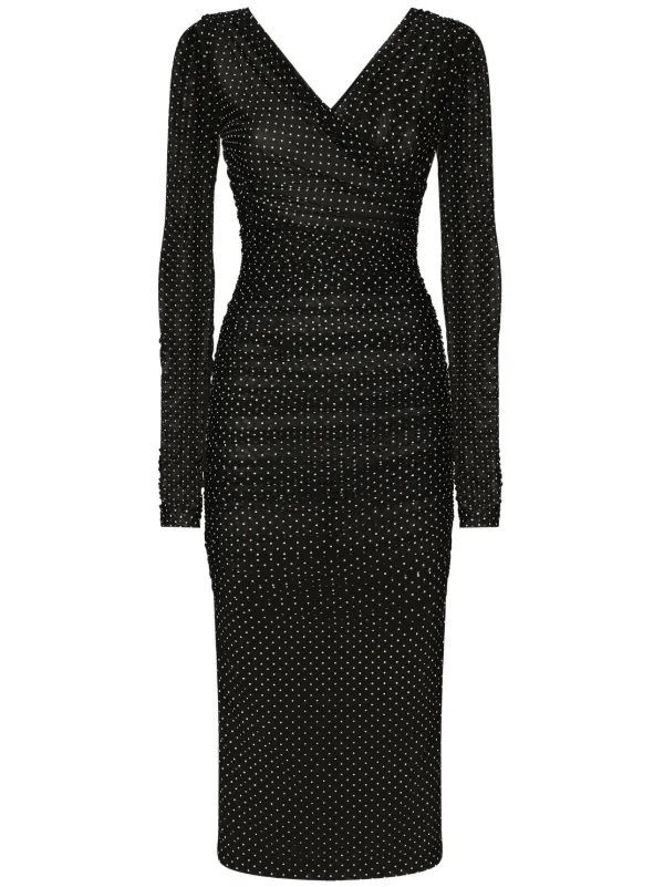 Dolce & Gabbana ポルカドットチュール ドレス | ブラック | FARFETCH JP