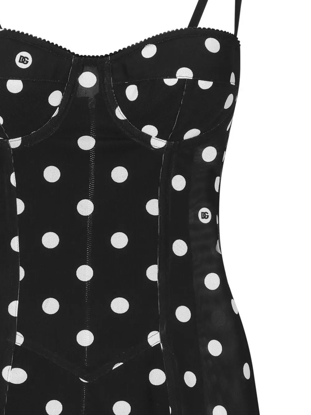 Dolce & Gabbana Mini-jurk met stippen - Zwart