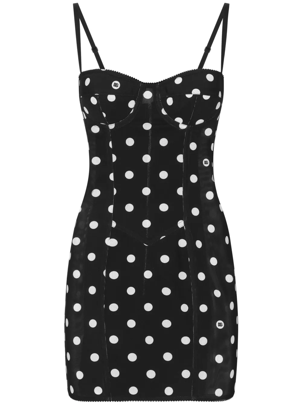 Dolce & Gabbana Polka-dot Corset Minidress
