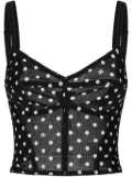 Dolce & Gabbana polka-dot corset top - Black