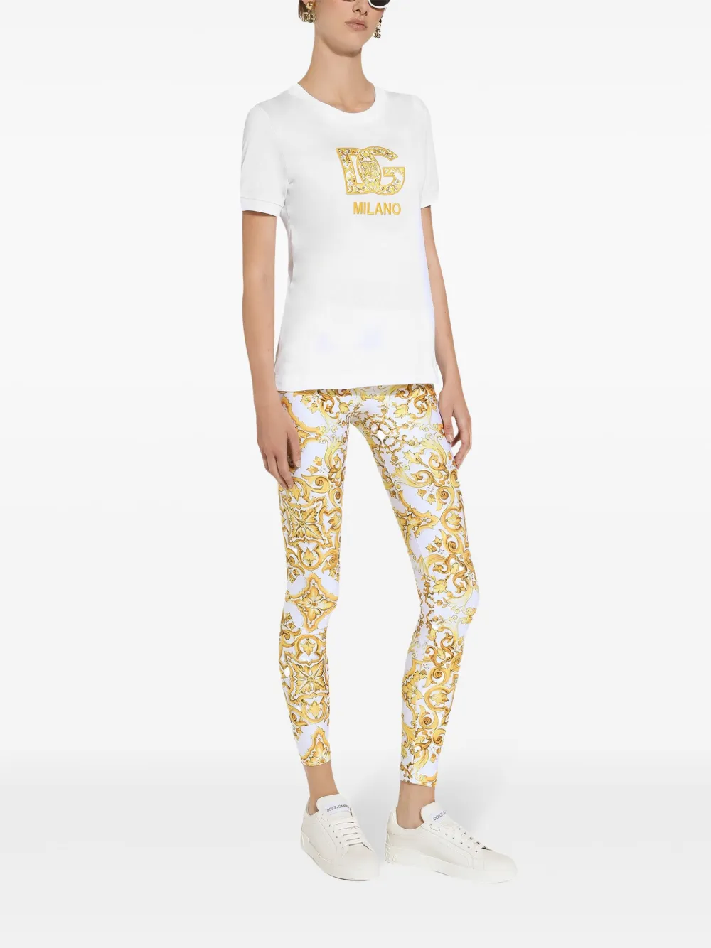 Dolce & Gabbana Katoenen T-shirt met borduurwerk Wit