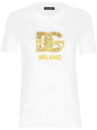 SALE★関税込 DOLCE & GABBANA コットン Tシャツ ホワイト 23602300_54040069_322.jpg