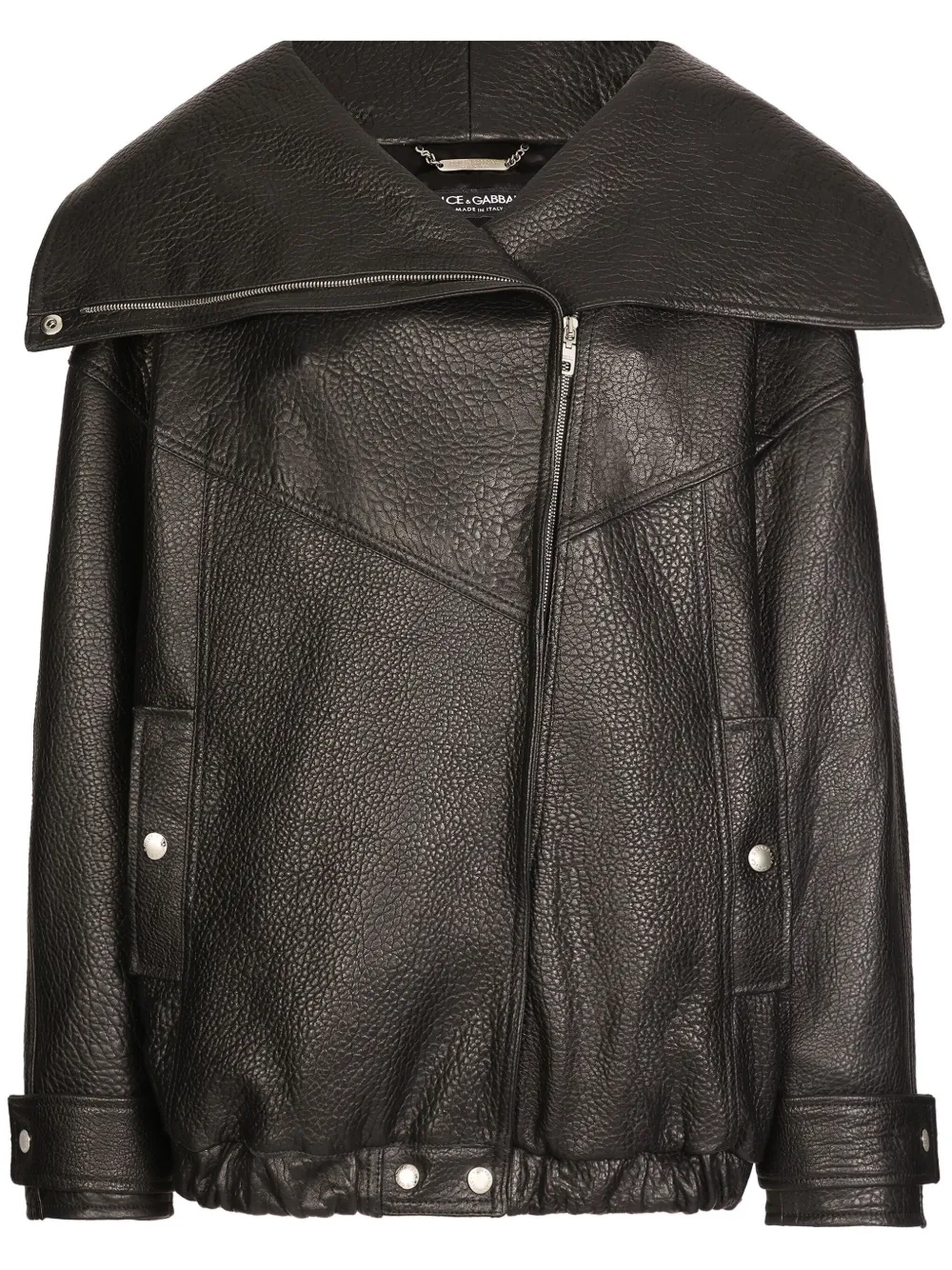 Dolce & Gabbana - leather biker jacket - women