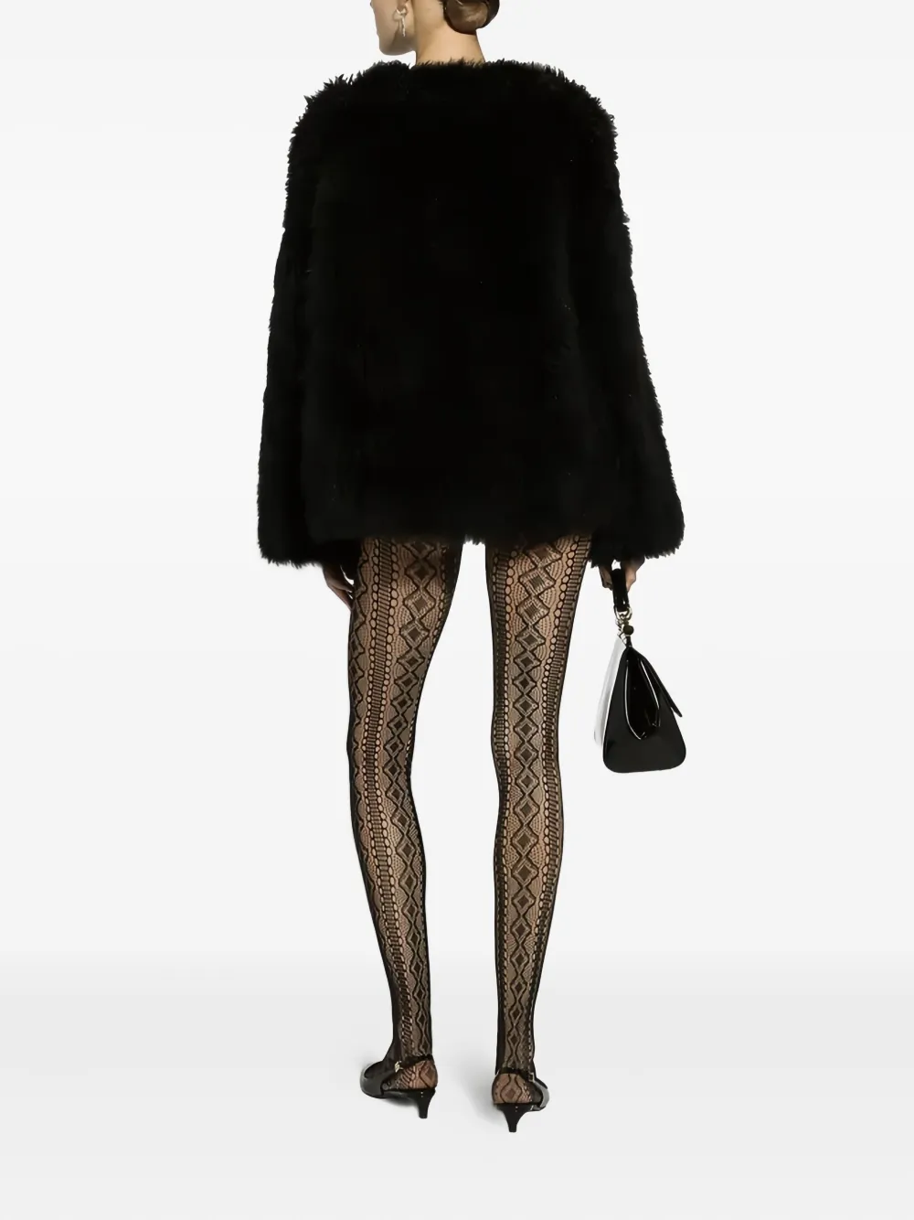 Dolce & Gabbana Lammy coat Zwart