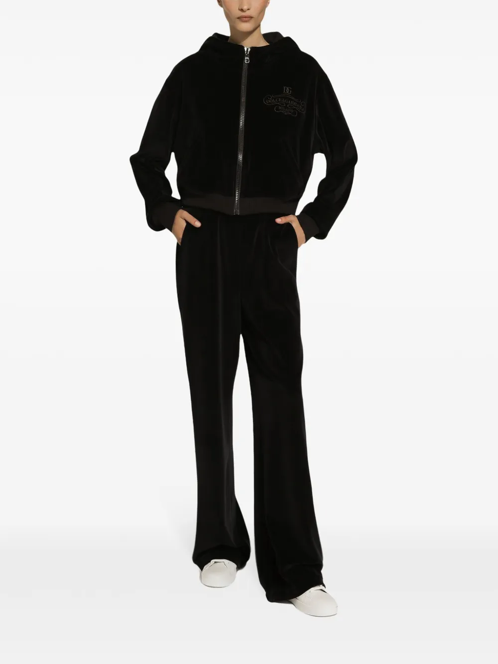 dolce&gabbana Dolce & Gabbana Hoodie met geborduurd logo - Zwart