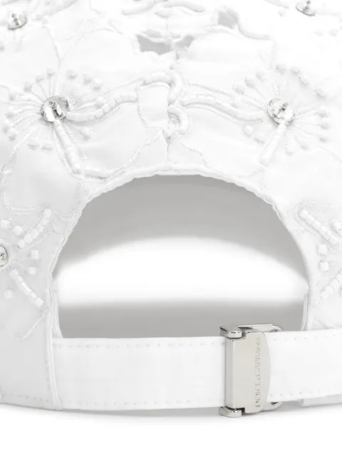 Dolce & Gabbana broderie-anglaise cotton cap FH654ZGDCK8 - 2