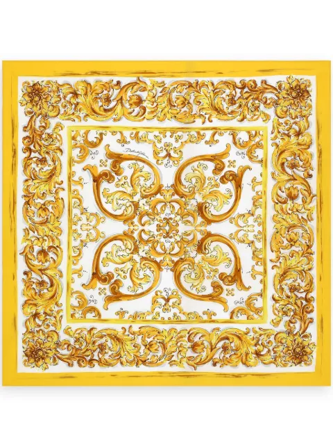 Dolce & Gabbana Majolica-print cotton scarf FN090RGDCI7 - 0