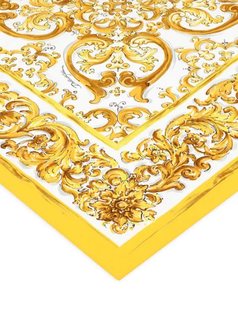 Dolce & Gabbana Majolica-print cotton scarf FN090RGDCI7 - 1