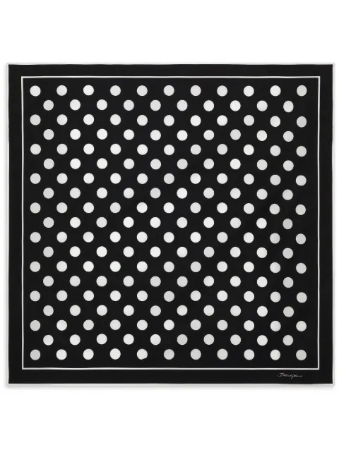 Dolce & Gabbana polka-dot cotton scarf FN090RGDCLB - 0