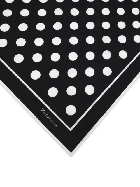 Dolce & Gabbana polka-dot cotton scarf FN090RGDCLB - 1