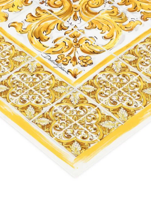 Dolce & Gabbana Majolica-print cotton scarf FN092RGDCI5 - 1