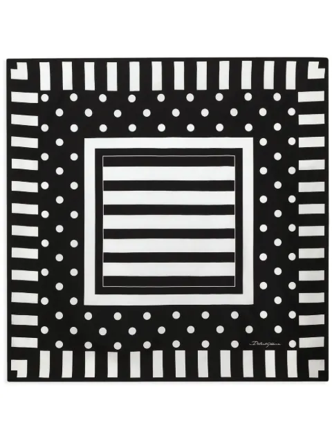 Dolce & Gabbana polka-dot silk twill scarf FN092RGDCLA - 0
