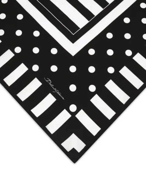 Dolce & Gabbana polka-dot silk twill scarf FN092RGDCLA - 1