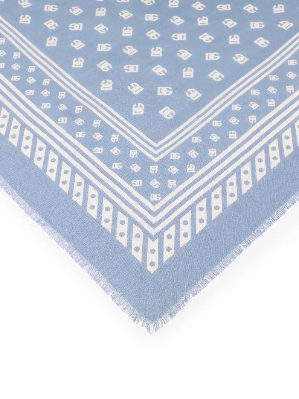 dolce&gabbana Dolce & Gabbana Sjaal met logoprint - Blauw