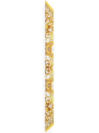 スカーフ Dolce & Gabbana 'Maiolica' print stole (FS184AGDC6X HP3ON) Dolce & Gabbana Majolica-print Silk Scarf | Yellow | FARFETCH