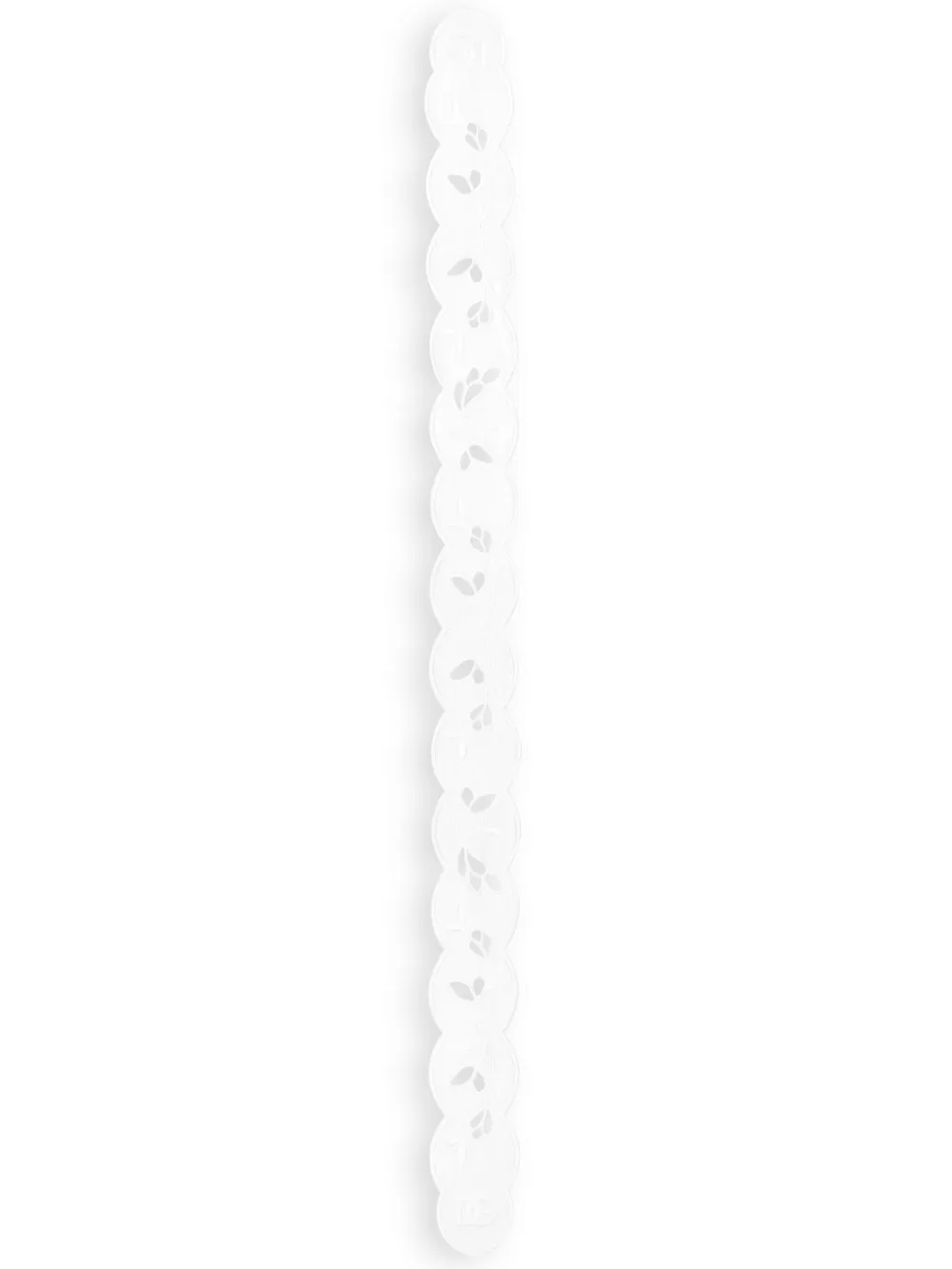 Dolce & Gabbana Broderie Anglaise Cotton Headscarf In White