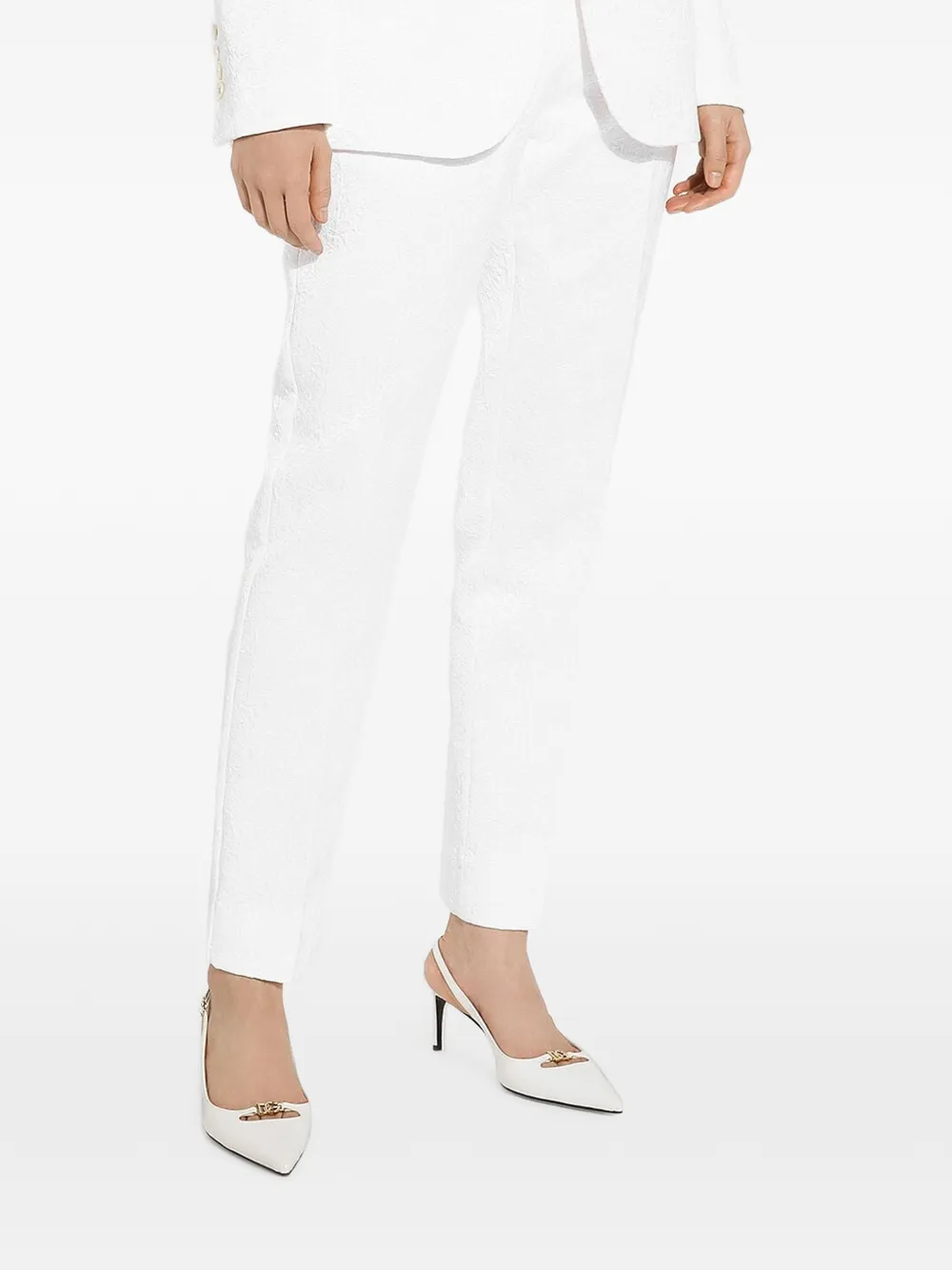 Dolce & Gabbana Broek met brokaat Wit
