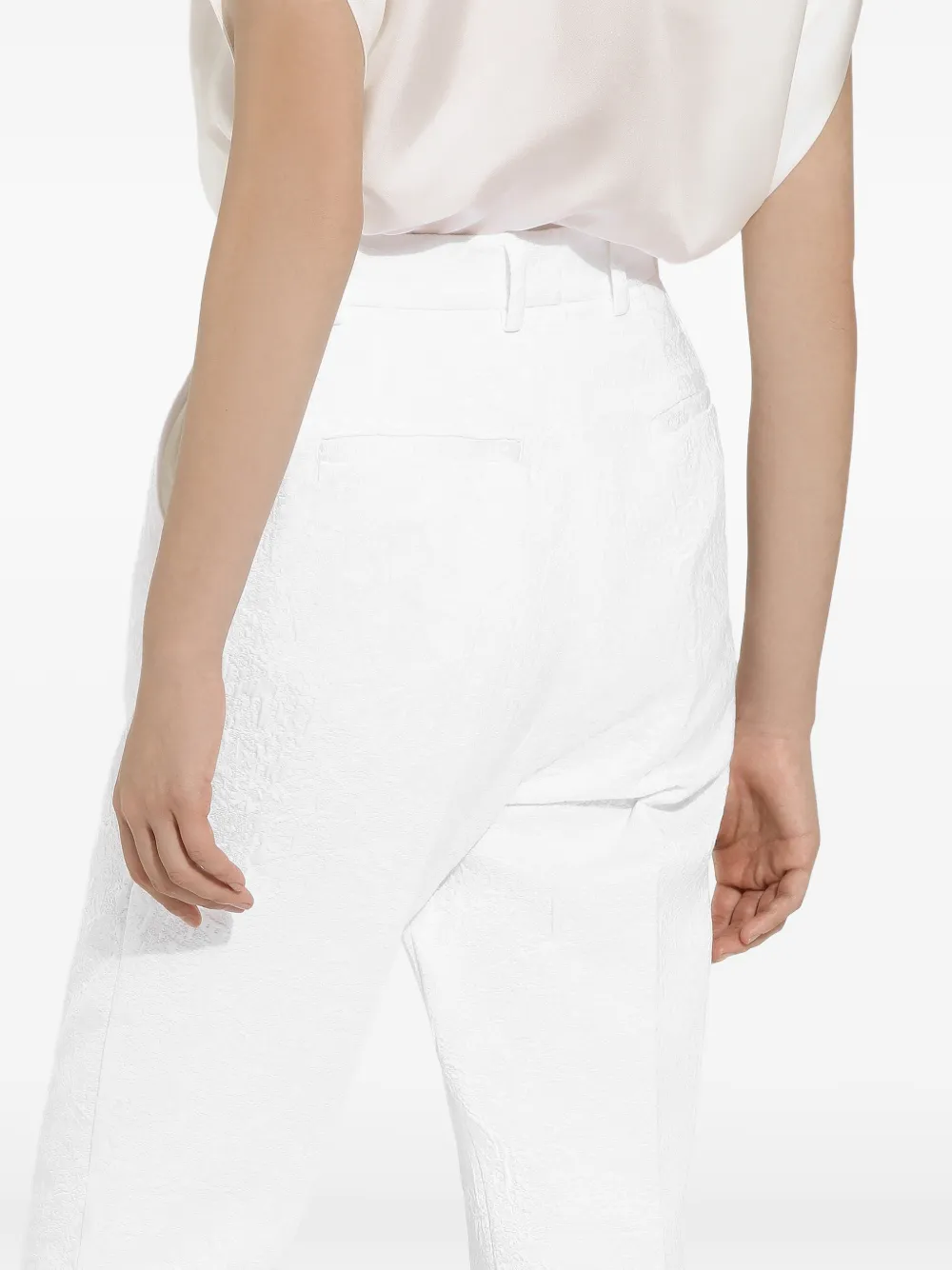Dolce & Gabbana Broek met brokaat Wit