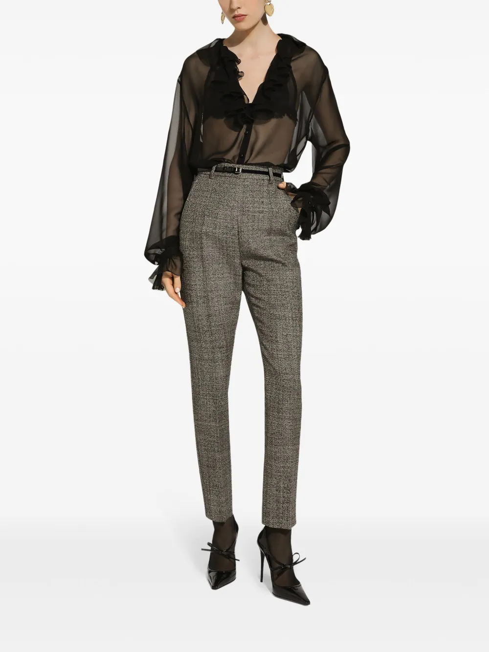 Dolce & Gabbana Broek van scheerwol - Grijs