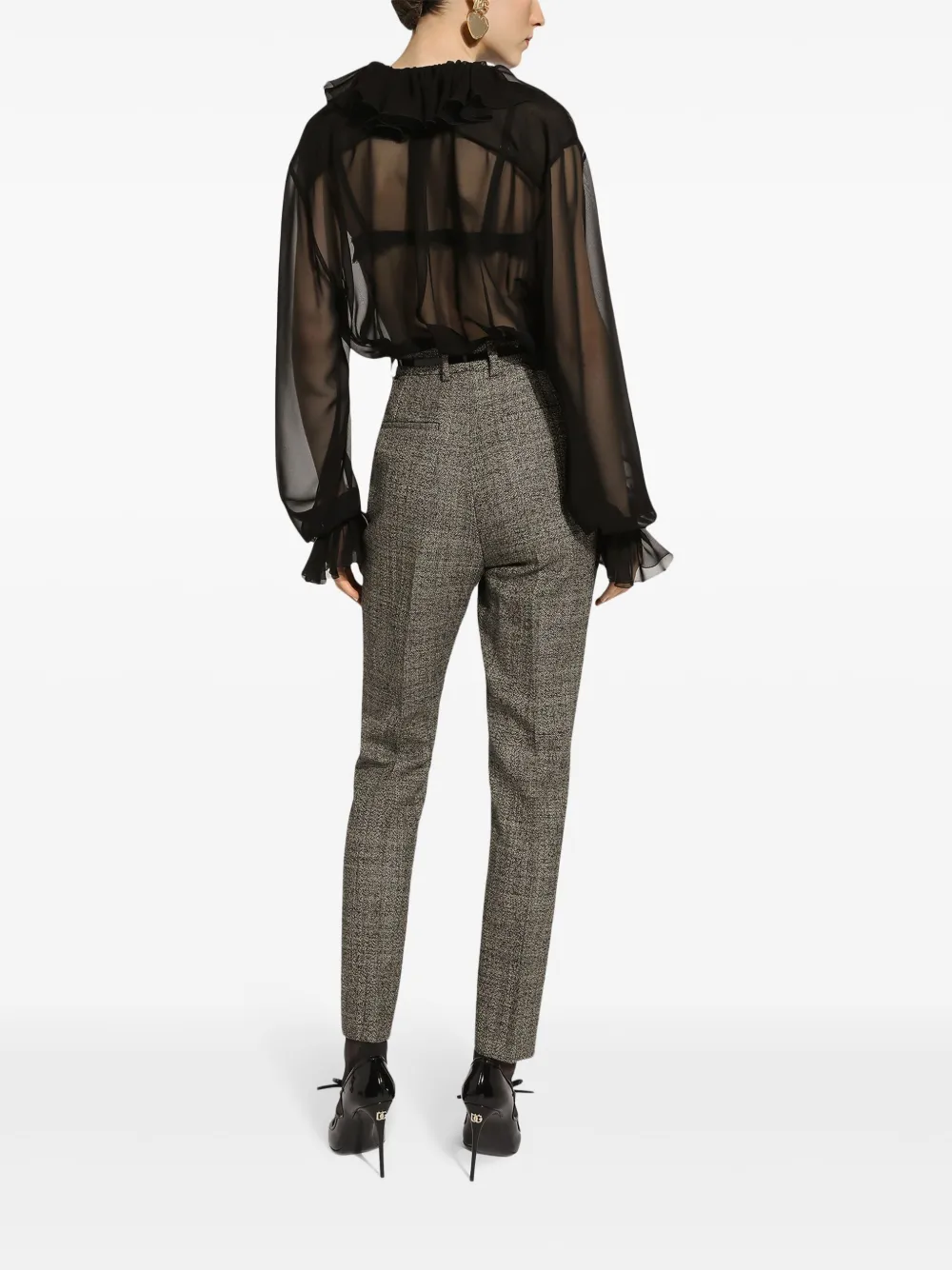 Dolce & Gabbana Virgin Wool Trousers In Grey