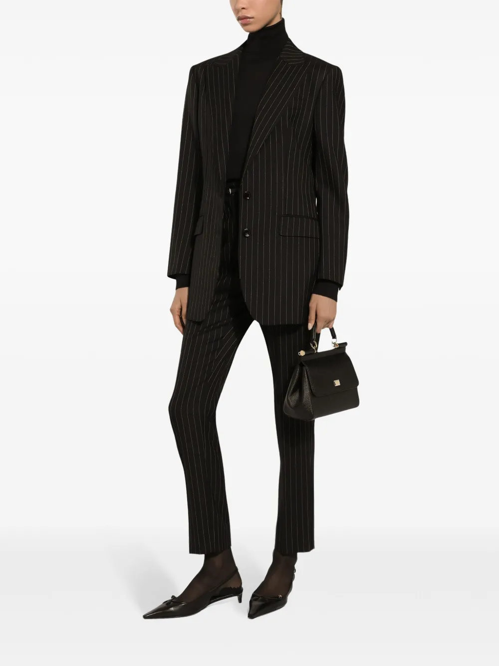 dolce&gabbana Dolce & Gabbana Pantalon met krijtstreep - Zwart