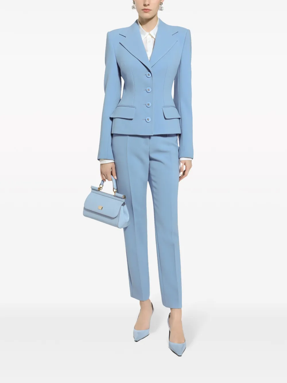 Dolce & Gabbana High waist pantalon Blauw