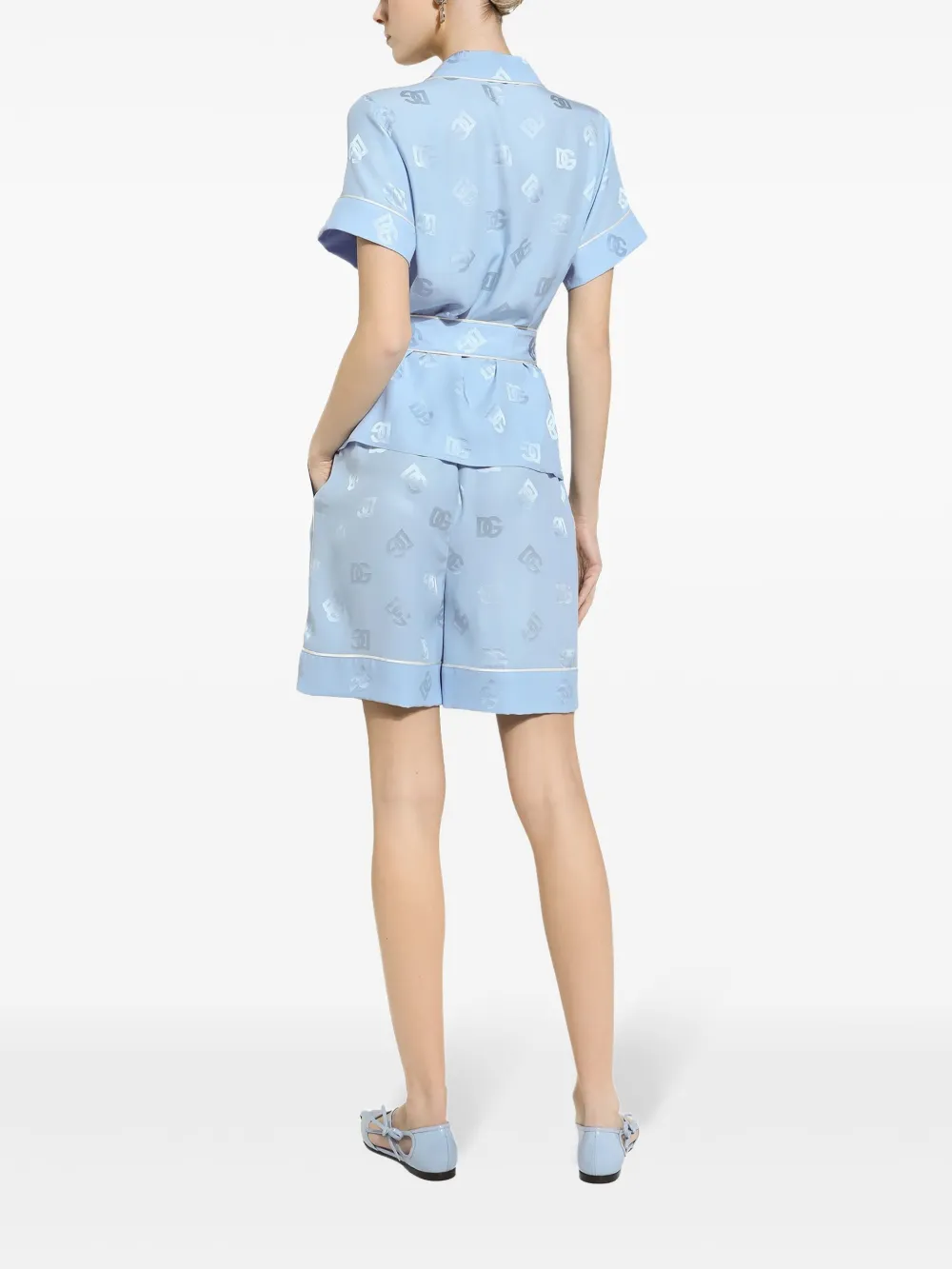 Dolce & Gabbana Shorts met logoprint Blauw