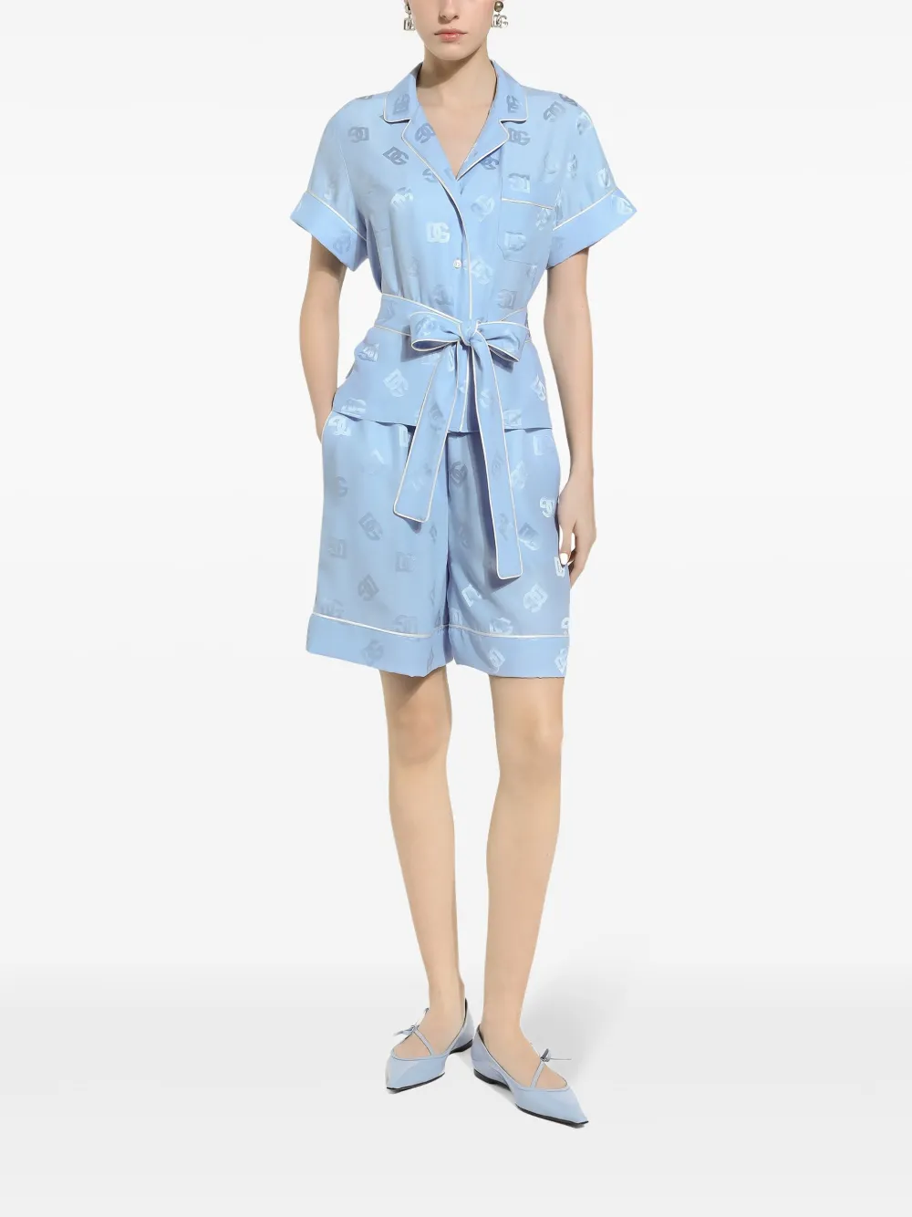 Dolce & Gabbana Shorts met logoprint Blauw