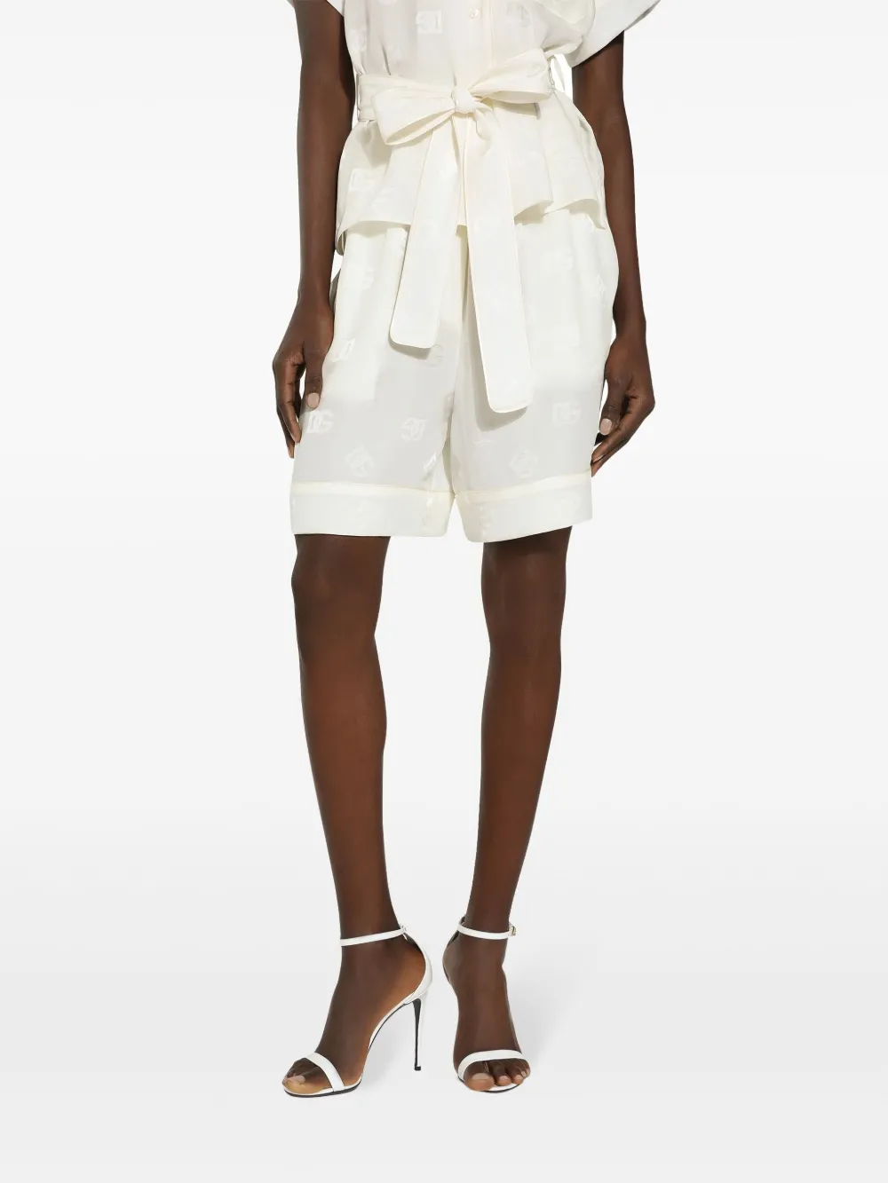 Dolce & Gabbana Shorts met logoprint Wit