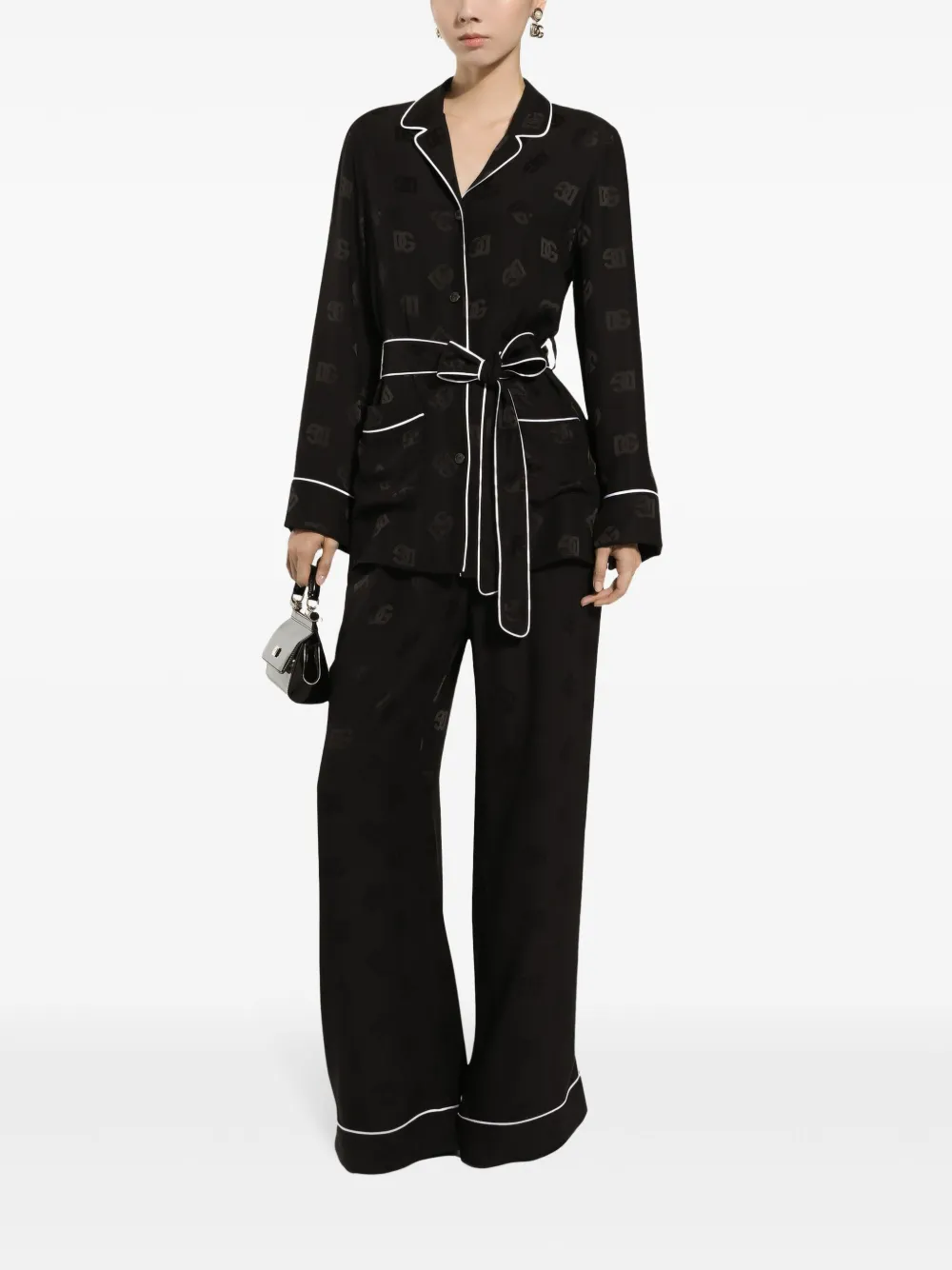 Dolce & Gabbana Broek met logoprint - Zwart