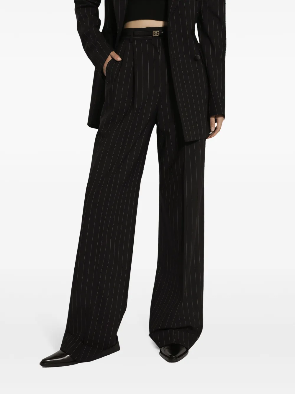 Dolce & Gabbana Broek met krijtstreep Zwart
