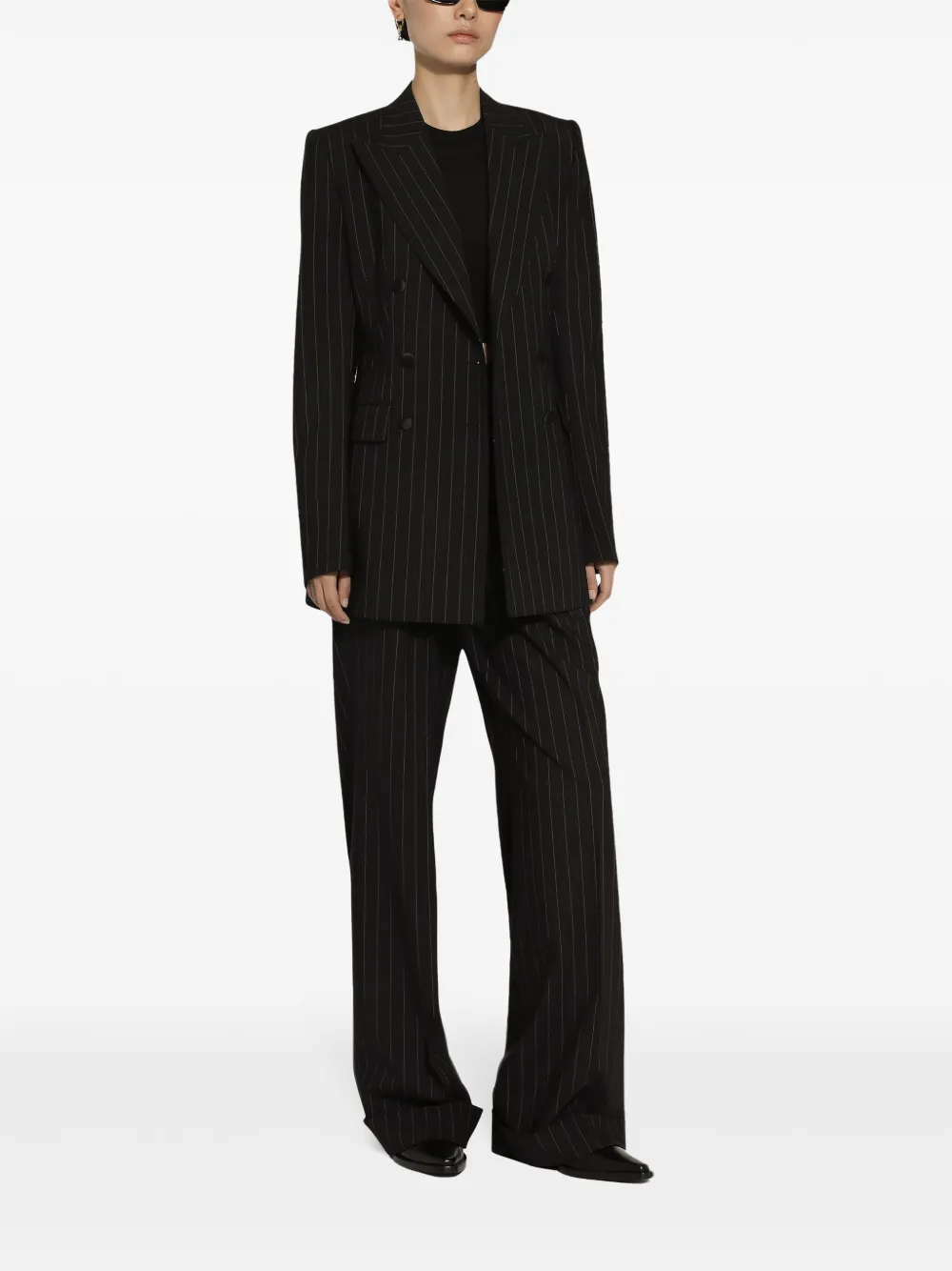 dolce&gabbana Dolce & Gabbana Broek met krijtstreep - Zwart