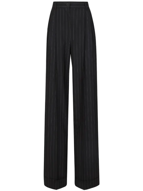 Dolce & Gabbana ストライプ パンツ | ブラック | FARFETCH JP