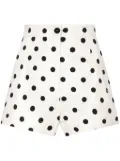 Dolce & Gabbana polka dot-print high-waisted shorts - White