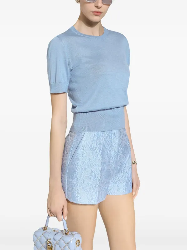 Dolce & Gabbana Jacquard Tailored Shorts | Blue | FARFETCH