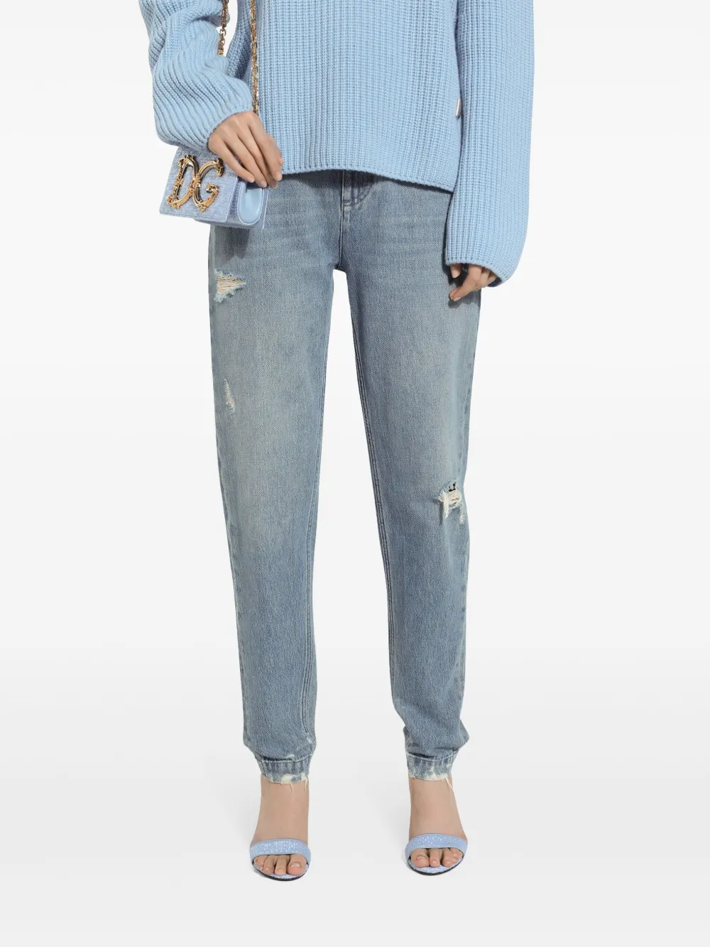 Dolce & Gabbana Jeans met gerafeld detail Blauw