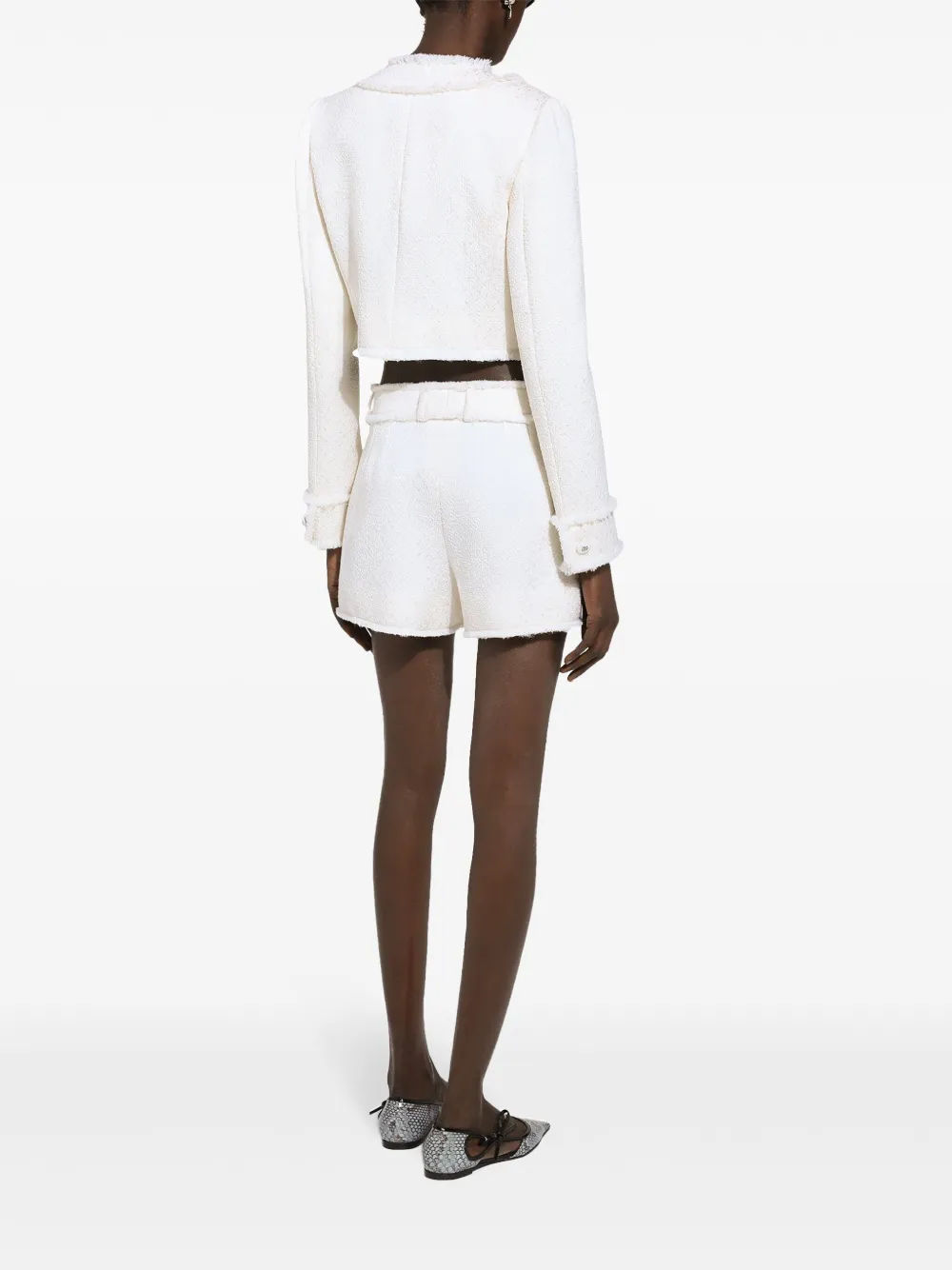 Dolce & Gabbana Formele shorts met franje Wit